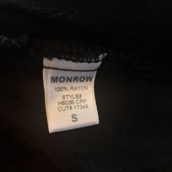 Monrow Crepe Long Sleeve Moto Boho Jumpsuit Small Black NWT - Picture 8 of 16